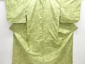 アンティーク　花唐草模様織り出し手織り紬着物